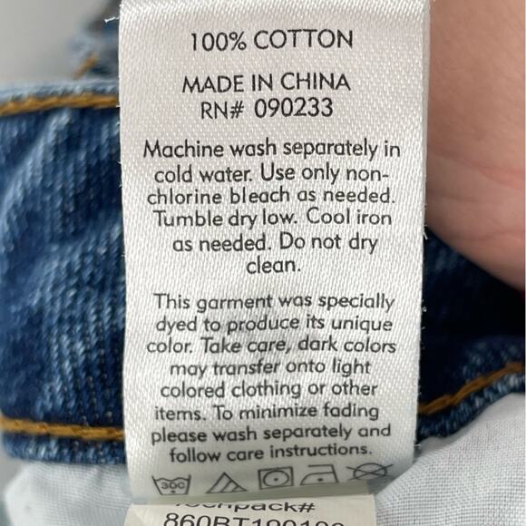 PACSUN High Rise Distressed Straight Leg Mom Jeans Size 26 Indie Grunge Skater - Picture 8 of 10